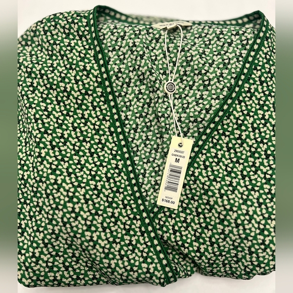 Max Studio Green Patterned Wrap Dress - Picture 8 of 9
